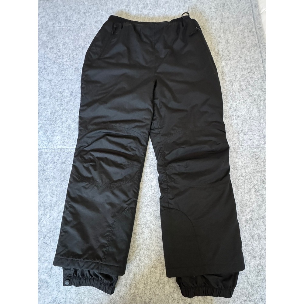 L.L.Bean Snow Pants Womens PL Black Insulated Ski Adjustable Waist Pockets